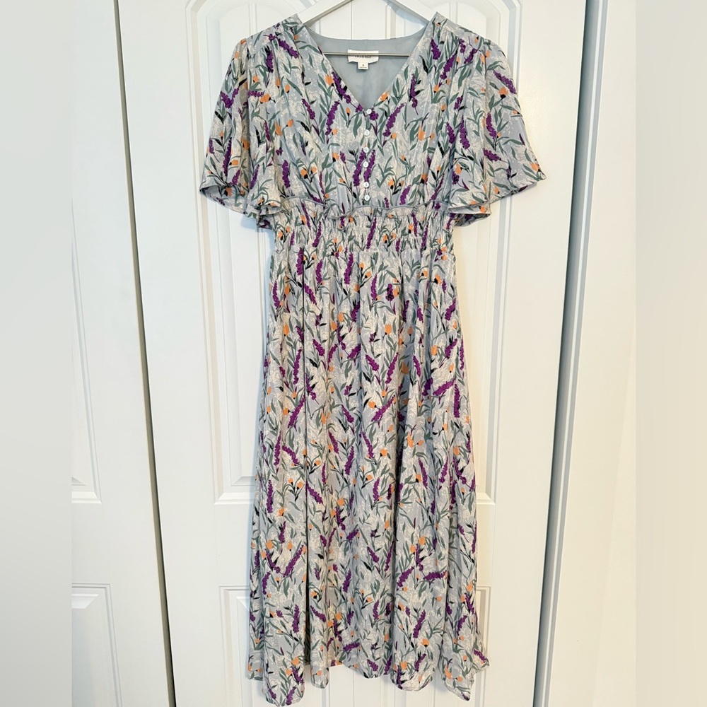 Bohme Floral V-Neck Dress Size Small